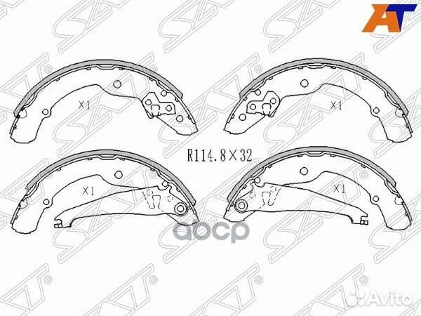 Колодки тормозные барабанные зад VW polo 11- st