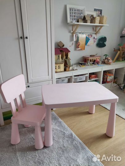Детский стол и стул Маммут Mammut IKEA икеа