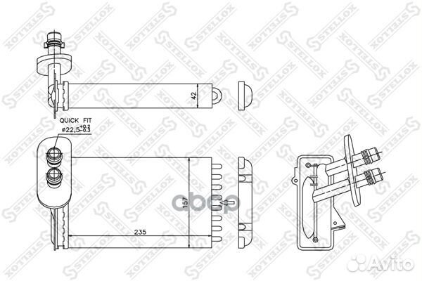 1035017SX радиатор печки Audi A3, VW Golf/Bora
