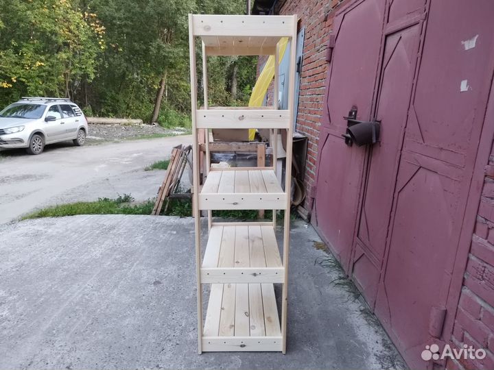 Полки стеллажи деревянные