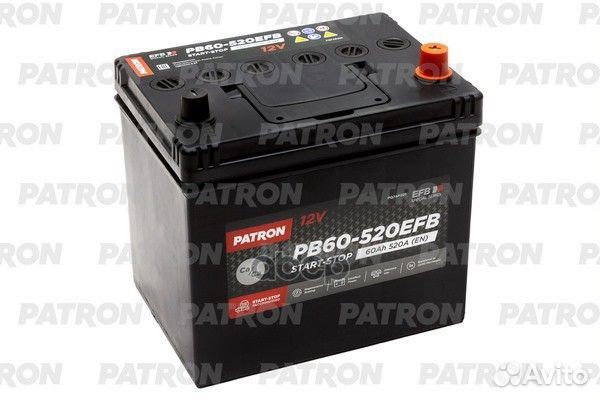 Аккумулятор patron EFB Start&Stop 12V 60AH 520A