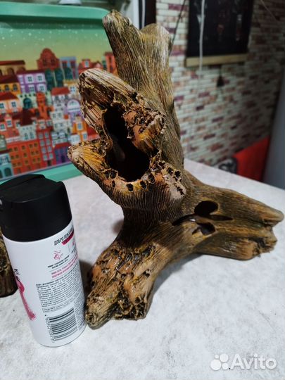 Коряга в аквариум