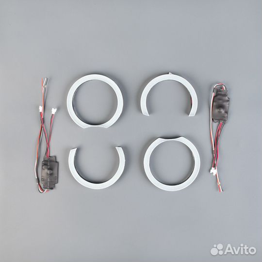 Авторские ангельские глазки Mazda 3 BK 03-09 седан (6500K, черный)