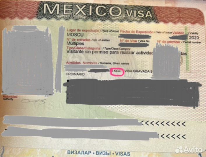 Виза в Мексику