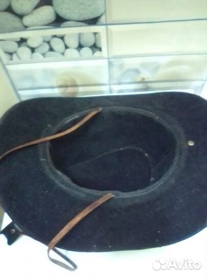 Шляпа мужская кожаная