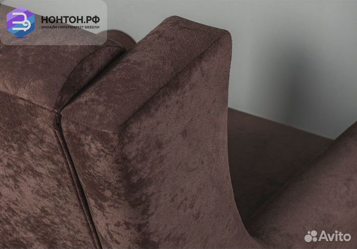 Кресло Плимут темно-фиолетовое / коричневое