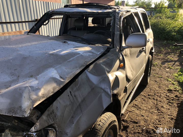 Toyota Land Cruiser 4.7 AT, 2002, битый, 350 000 км