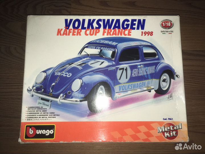 1/18 Kit Volkswagen Käfer Cup France Bburago Italy