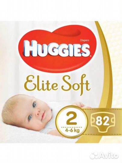Подгузники huggies elite soft 2