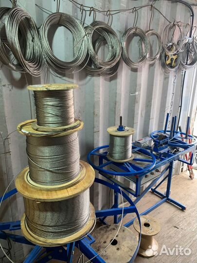 Трос нержавеющий 2 мм. Плетение 7х7, нержавеющая с