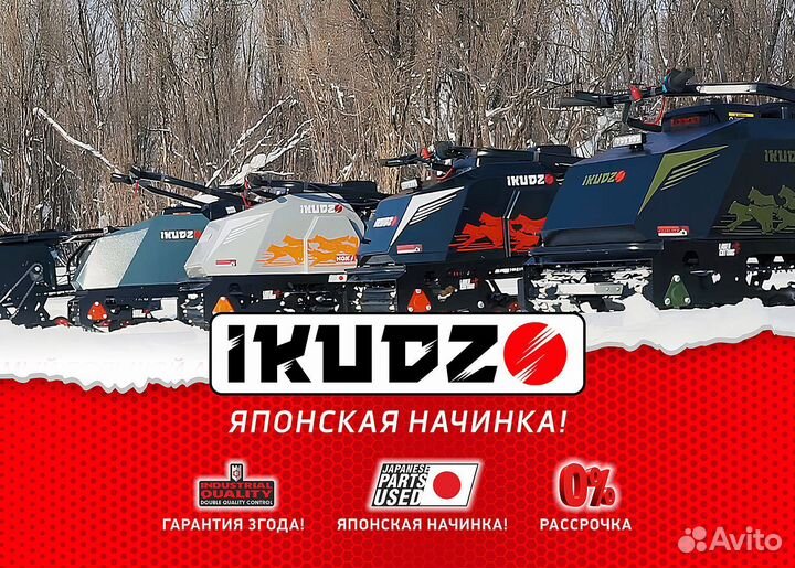 Мотобуксировщик ikudzo 2.0 ES20 Бело-черно-зеленый