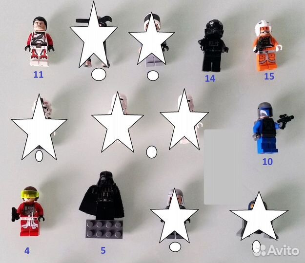 Лего Lego фигурки из серии Звездные войны 2008-13