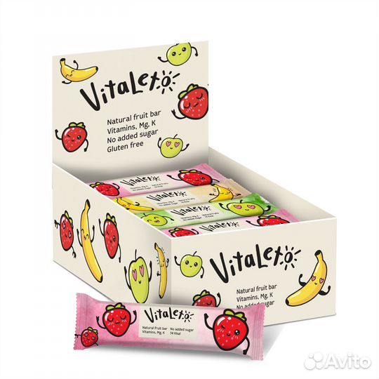 Фруктовые батончики VitaLeto от производителя опт