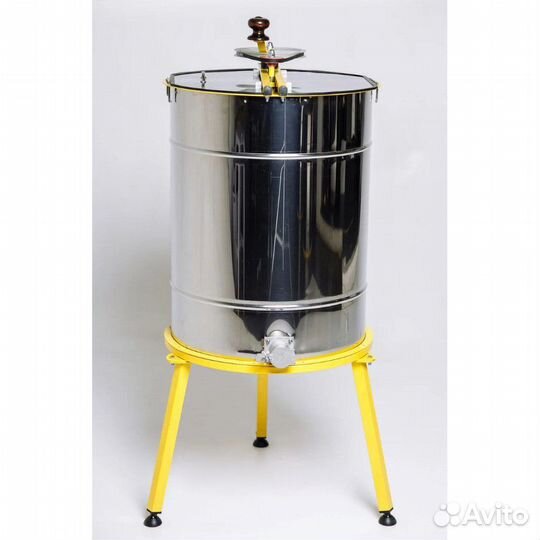 Медогонка 3-х рамочная Необоротная (нерж. бак, кас