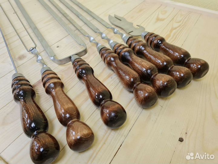 Шампура с деревянными ручками