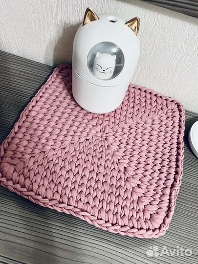 Салфеточка из трикотажной пряжи