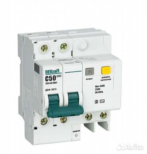 DEKraft диф-101 Диф. Авт. вык. 2P 50A 100мА