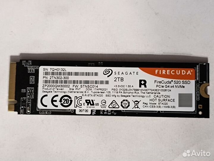M2 SSD Seagate FireCuda 520 ZP2000GM3A002 2тб