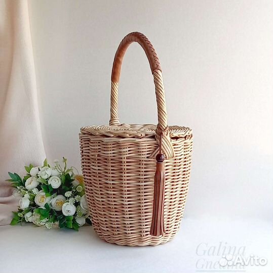 Женская сумка-корзина в стиле Джейн Биркин