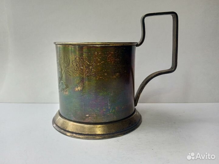 Подстаканник Цветок штихельный рисунок Мстера