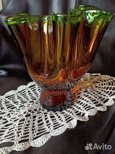 Ваза цветное стекло СССР