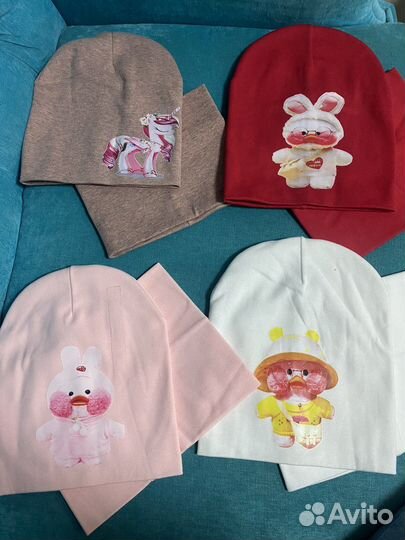 Детские шапки. Комплект. Шапка снуд