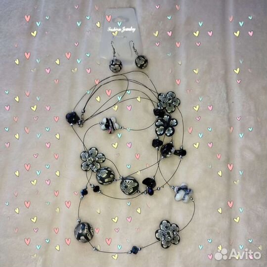 Комплект колье и серьги