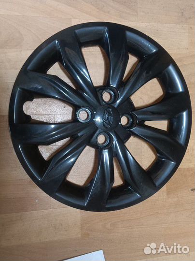 Колпаки hyundai solaris r15 чёрный металлик