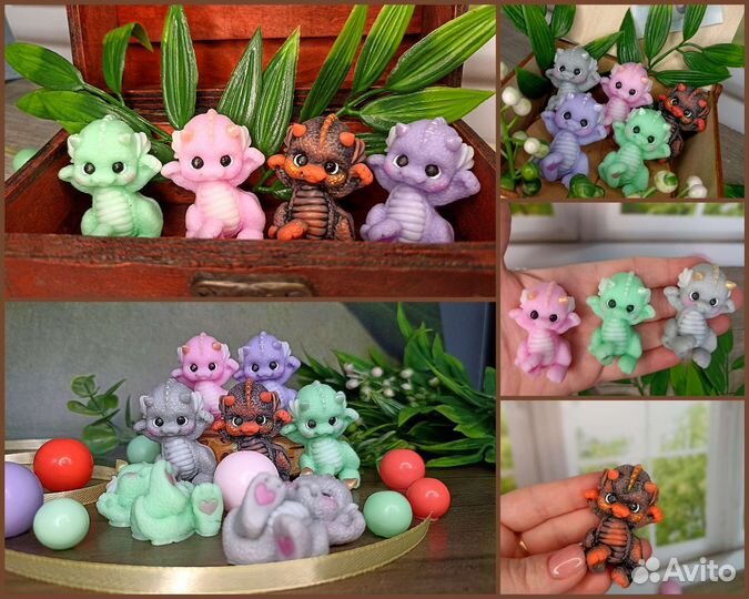 Подарки в виде сувенирного мыла. дракончики