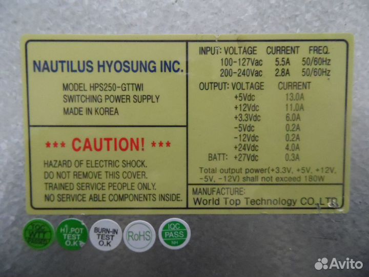 Блок питания банкомата HPS250gttwi NH-5600