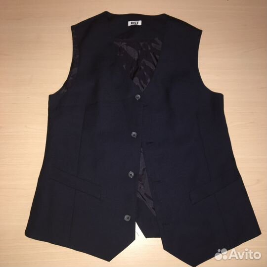 Жилет школьный синий для мальчика 158