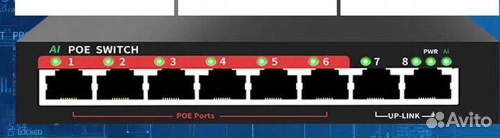 PoE на 18 портов (16 Poe 100Mb +2 uplink 1Gbit)