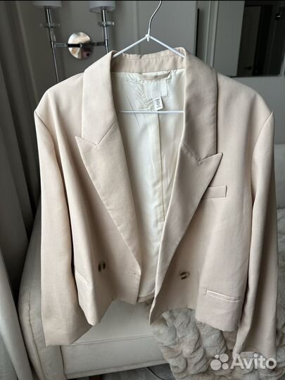 Пиджак жакет H&M бежевый