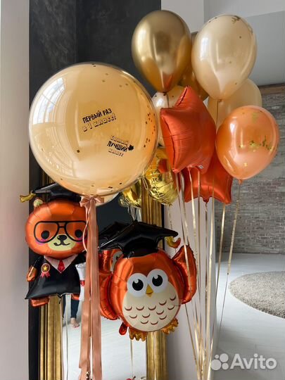 Воздушные гелиевые (гелевые) шары на 1 сентября шк