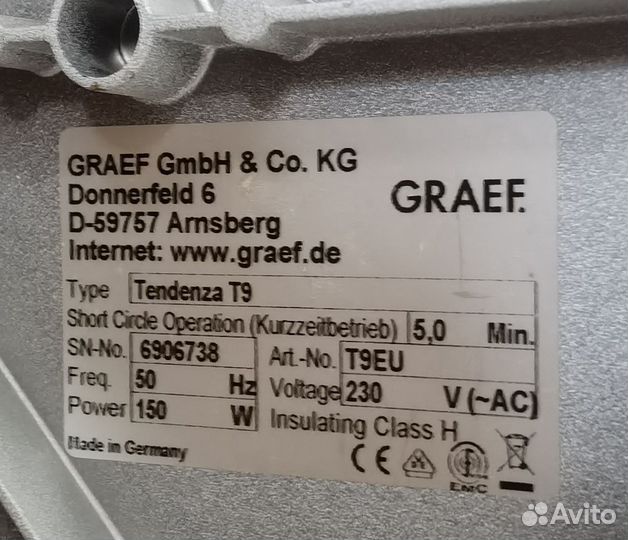 Graef ломтерезка, слайсер, made in Germany