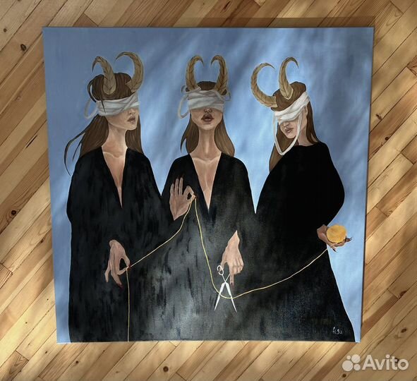 Картина маслом на холсте 100*100