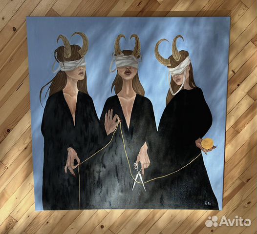 Картина маслом на холсте 100*100