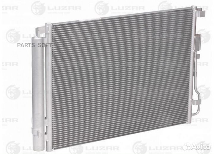 Luzar lrac08D7 Радиатор кондиционера с ресивером H