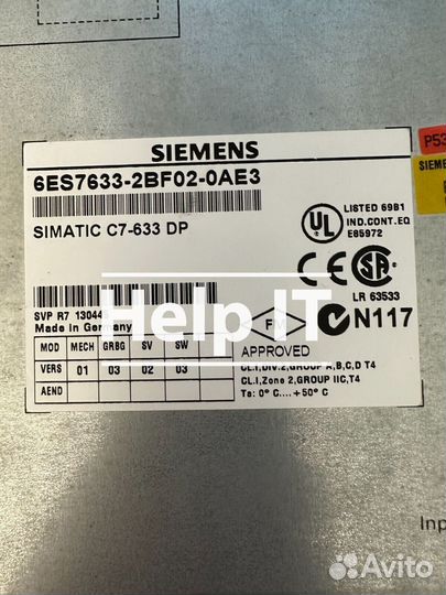 Панель управления siemens 6ES7633-1DF02-0AE3