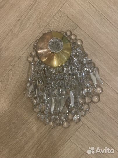 Винтажня люстра груша хрустальная