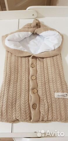 Конверт на выписку Amarobaby вязаный утеплённый