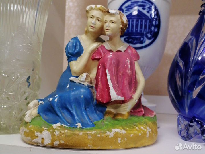 Вазы графины цветное стекло СССР