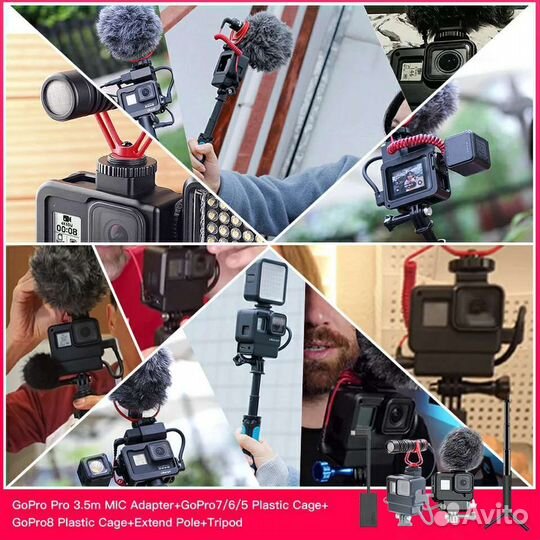 Адаптер для микрофона GoPro 11/10/9/8/7/6/5