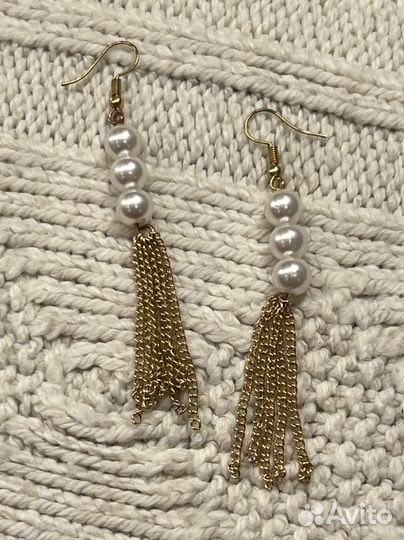 Серьги женские длинные украшения бижутерия