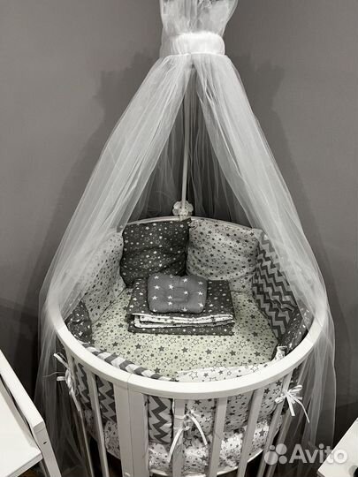 Мягкие бортики для детской кроватки