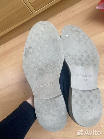 Мужские замшевые ботинки синие