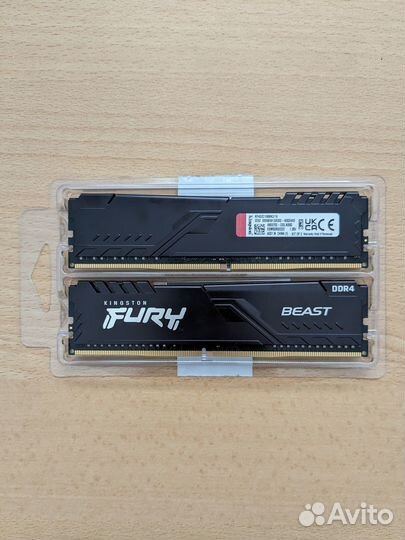 Оперативная память Kingston fury Beast Black 16gb