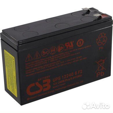 Аккумулятор (акб) CSB UPS 12240 6 F2 (12V / 5Ah)