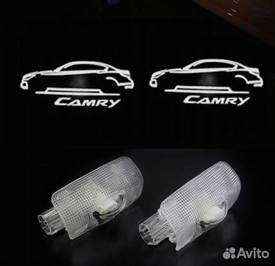 Световая проекция в дверь camry