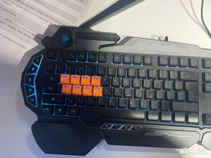 Клавиатура игровая A4Tech Bloody B318 черный